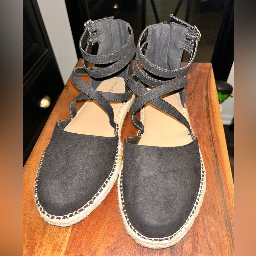 Torrid Black Strappy Espadrilles